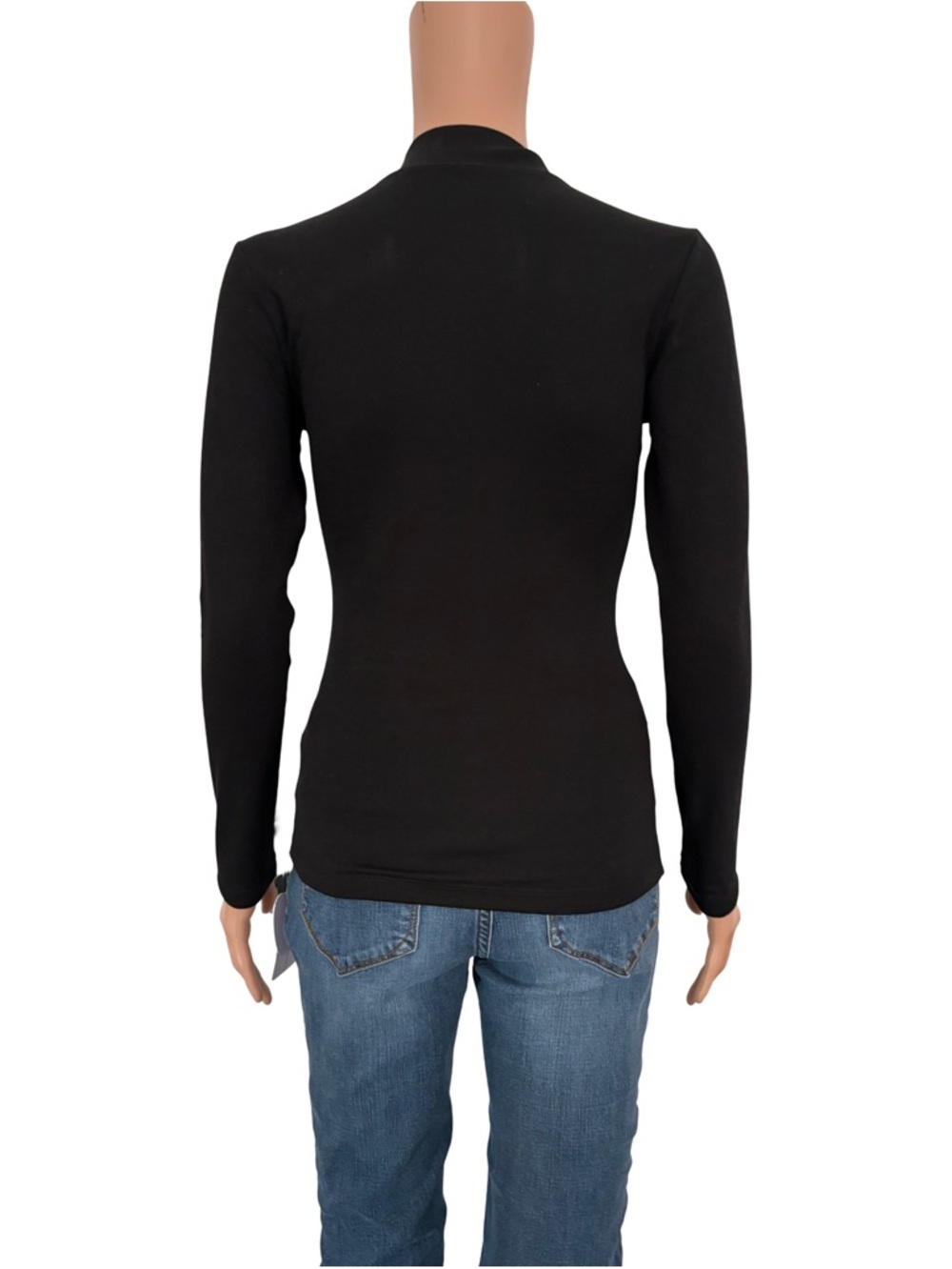 NWT MANGOPOP Mock Turtle Neck Slim Fit Long Sleeve size S - Picture 6 of 7